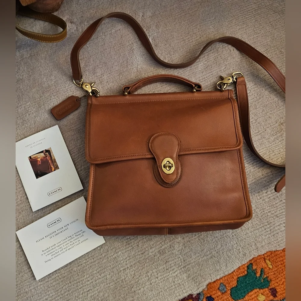 Coach The Original Willis Bag W/Original Detachable Strap, Brass Hardware - Picture 8 of 16